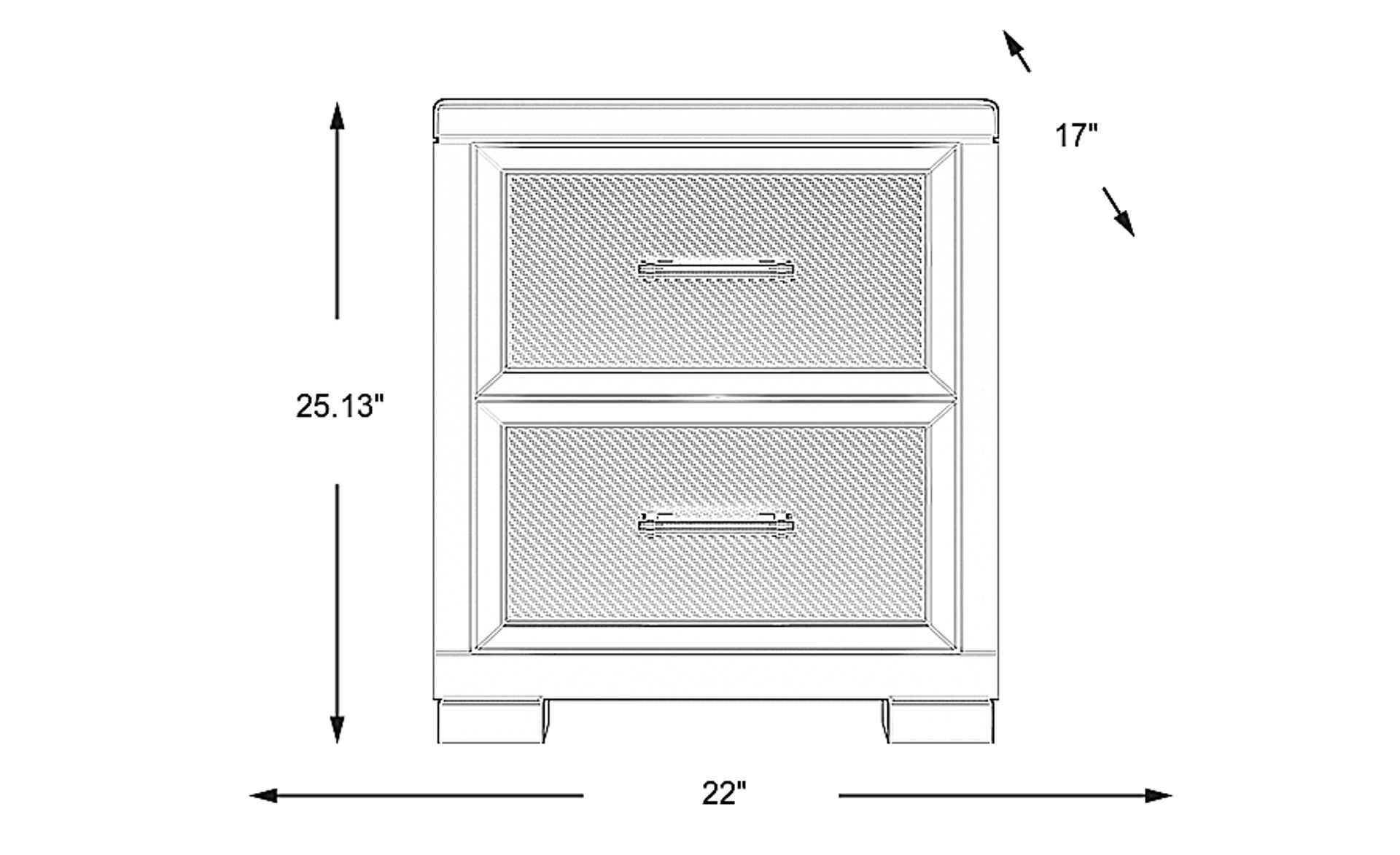 Dimension Image. Please refer to the Dimension Tab on this page for dimension details.