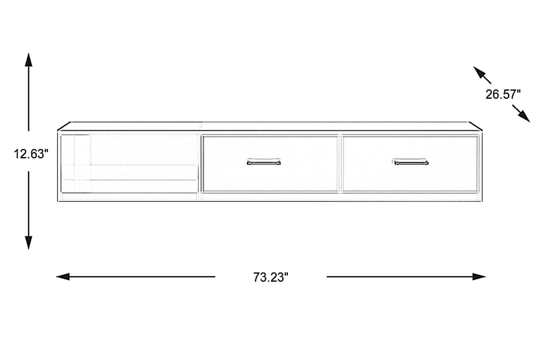 Dimension Image. Please refer to the Dimension Tab on this page for dimension details.