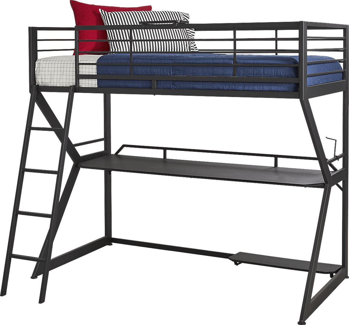 Carbon Optix 2 Pc Black Black,Colors Bunk Bed Set With Chest, Twin Loft ...