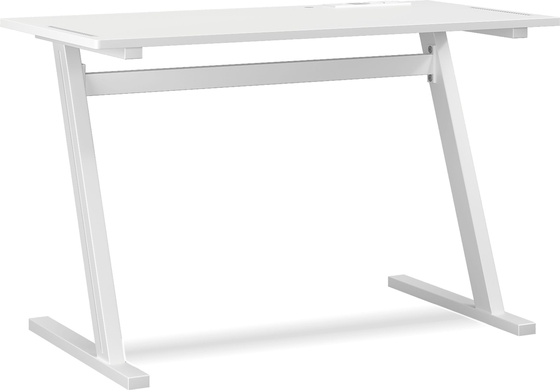 Kids Carbon Optix White Computer Desk with LED Lights - Image 1