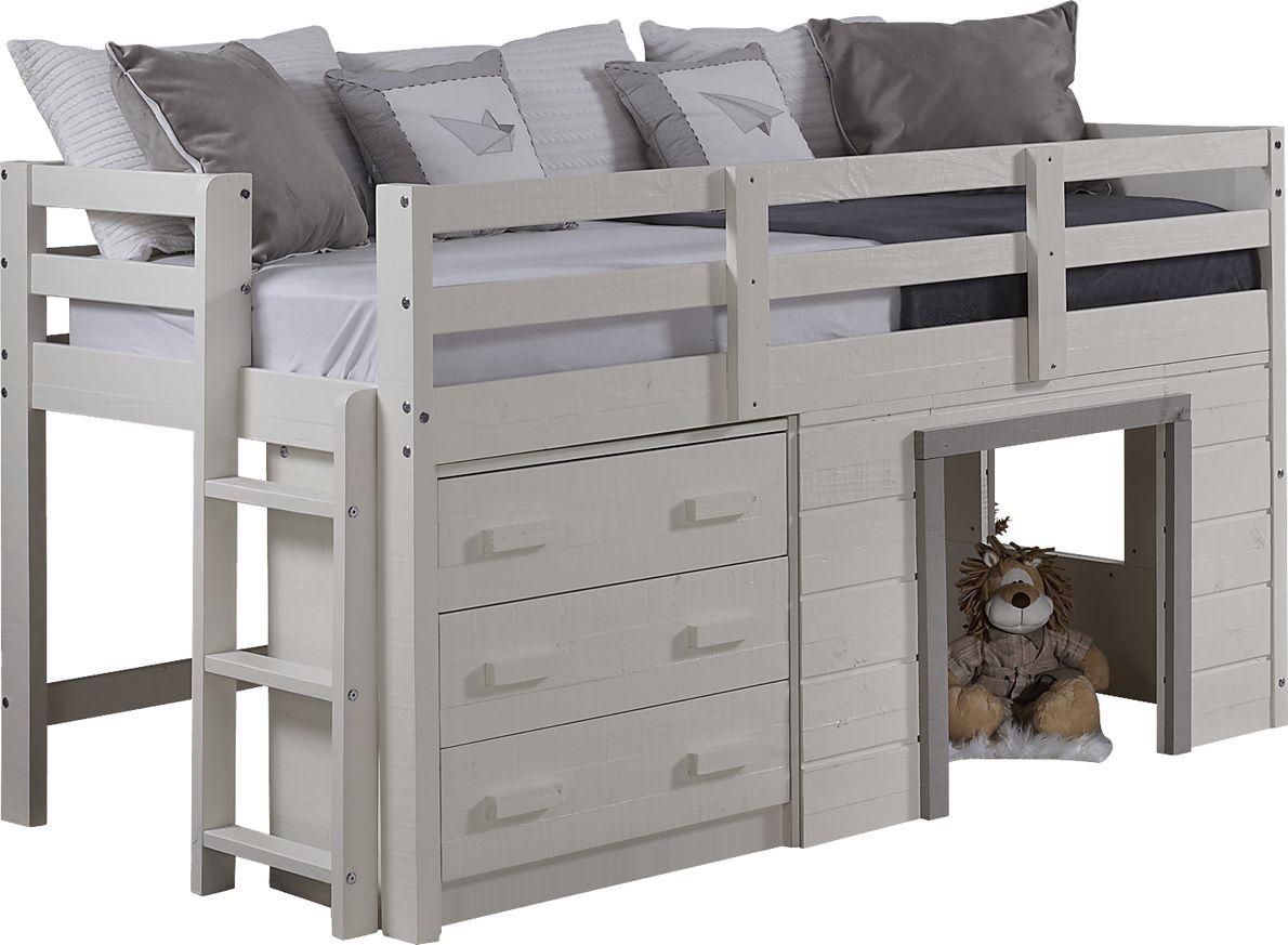 Kids Carrdon White Twin Loft Bed