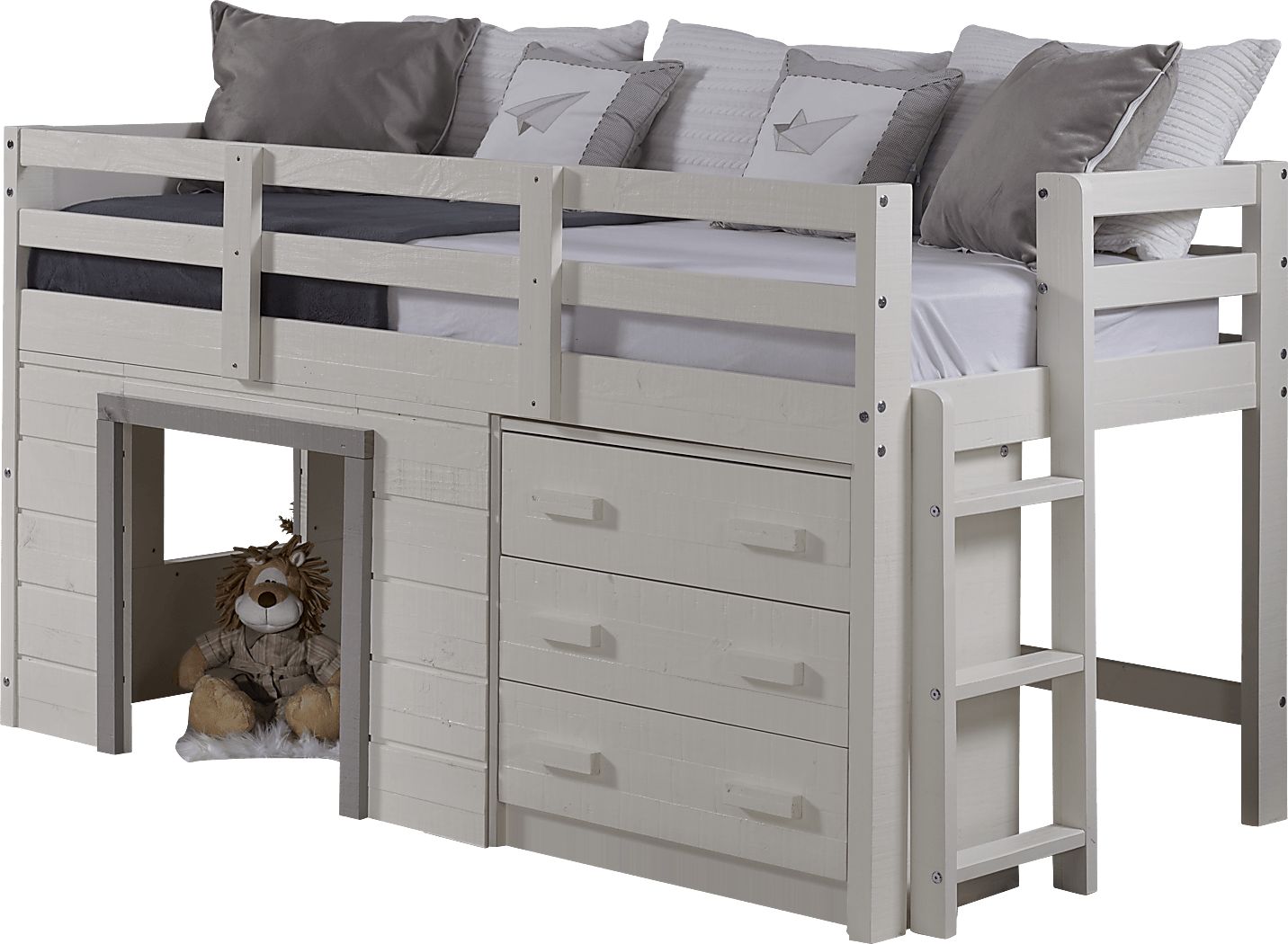 Kids Carrdon White Twin Loft Bed