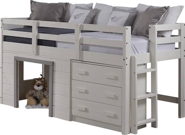 Kids Carrdon White Twin Loft Bed - Thumbnail - Image 1