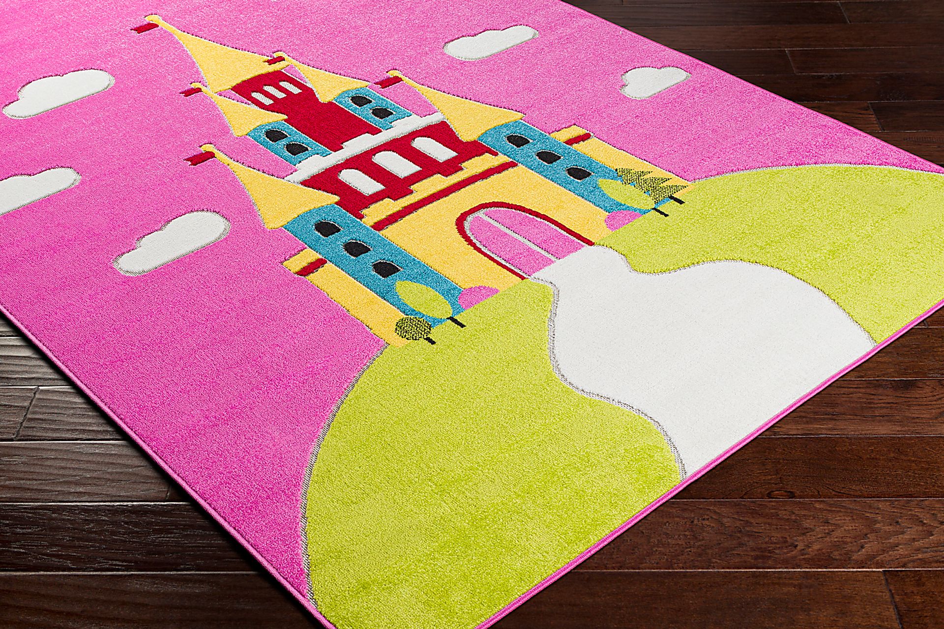 Kids Castle Top Pink 7' x 9' Rug - Image 2