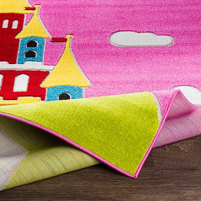 Kids Castle Top Pink 7' x 9' Rug - Thumbnail - Image 3