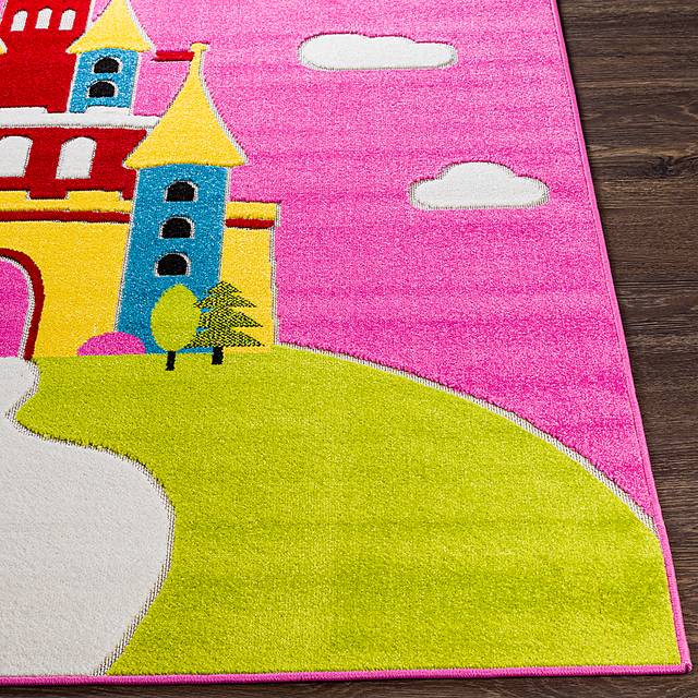 Kids Castle Top Pink 7' x 9' Rug - Thumbnail - Image 4