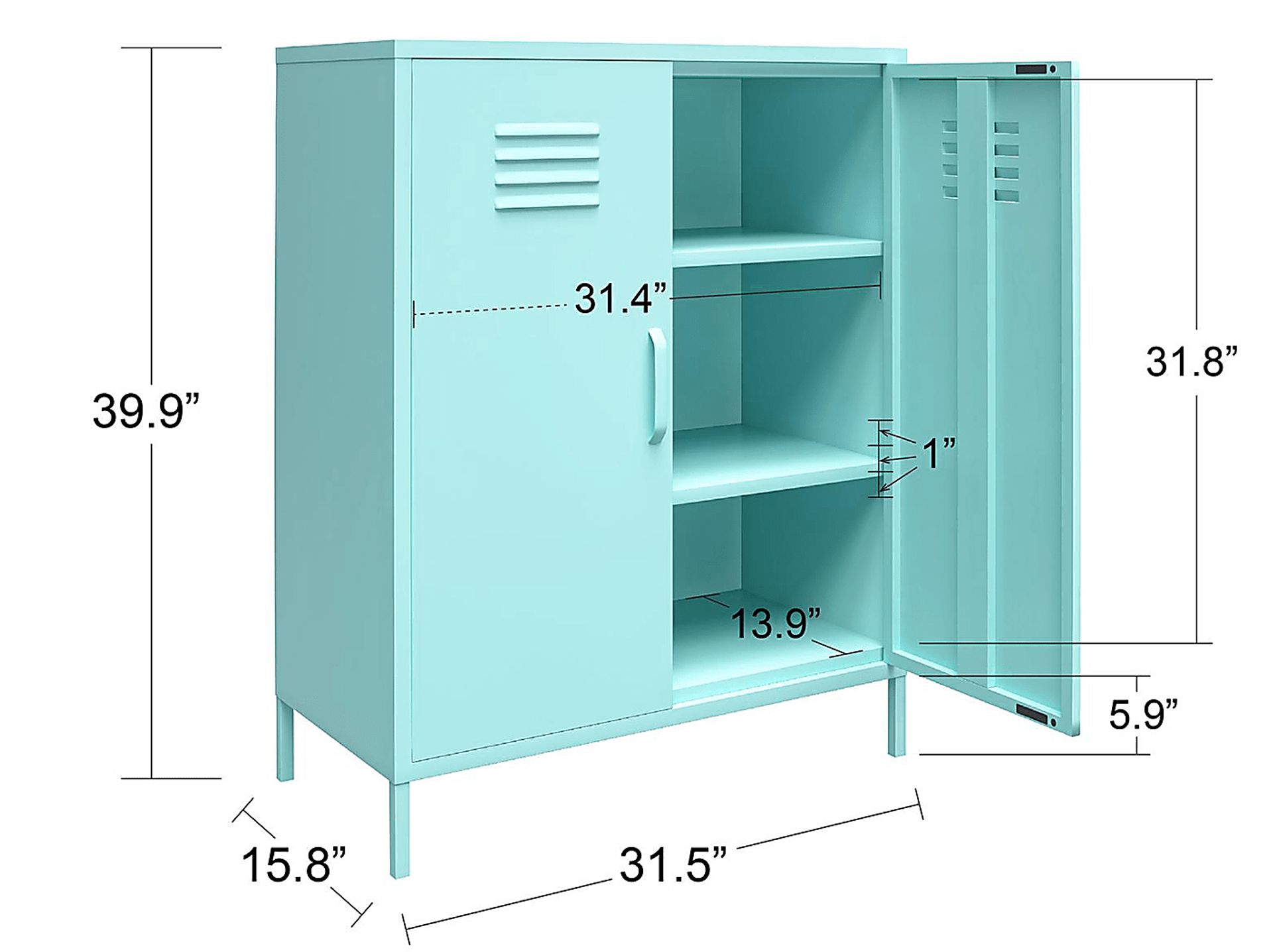 Kids Chalton Mint Storage Locker - Image 9
