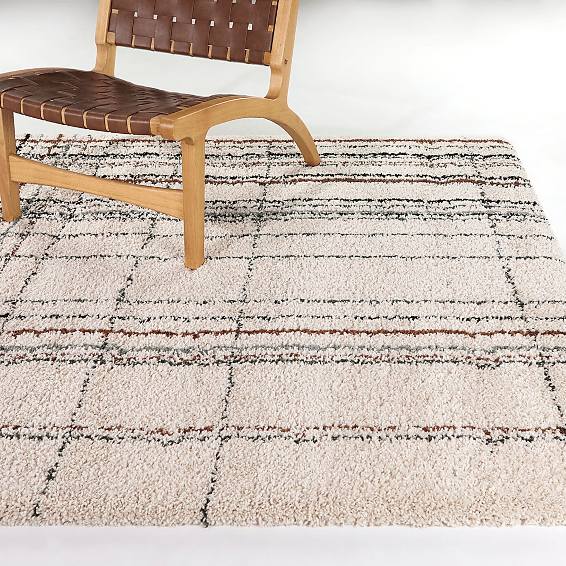Kids Grid Theory Cream 5'3 x 7' Rug - Image 2