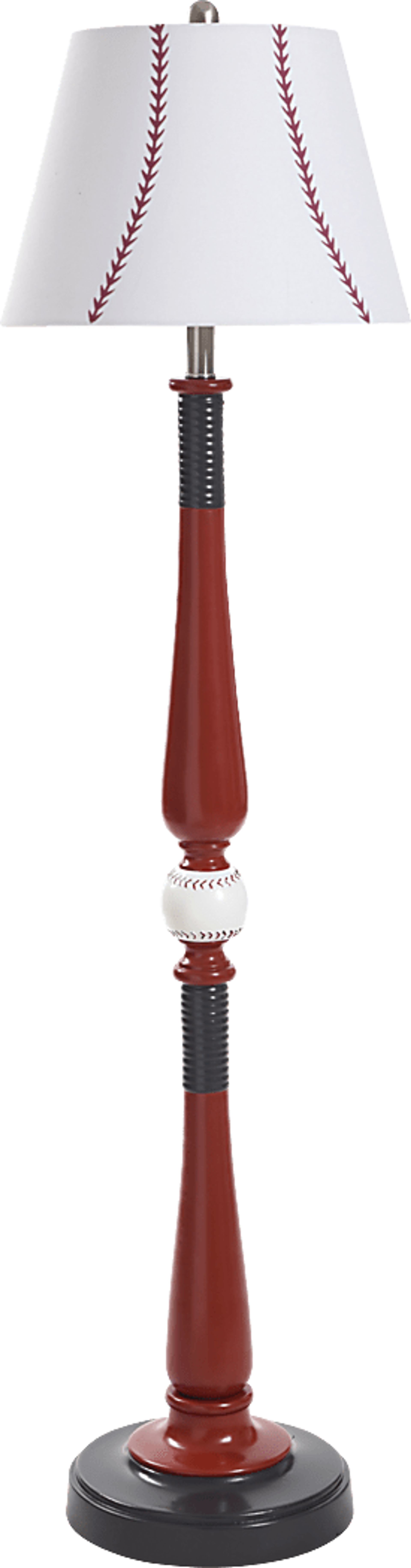 Kids Champions Decor Red Baseball Floor Lamp - Image 1