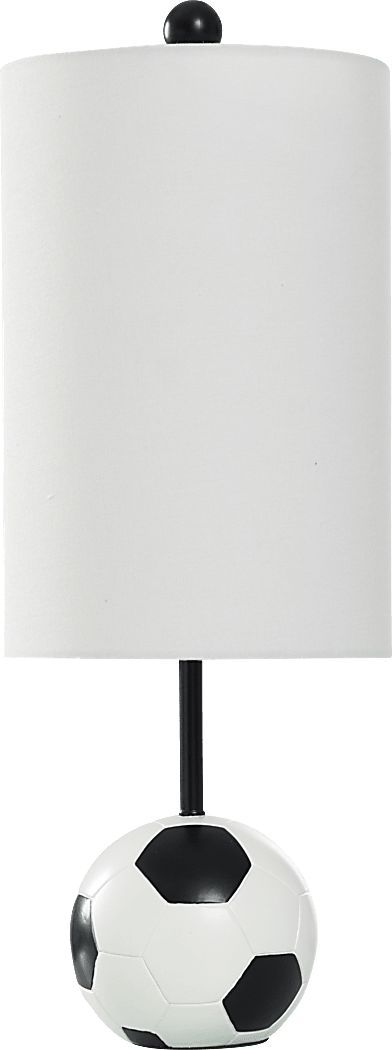 Kids Champions Decor White Soccer Ball Table Lamp