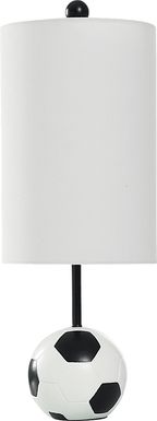 Kids Champions Decor White Soccer Ball Table Lamp