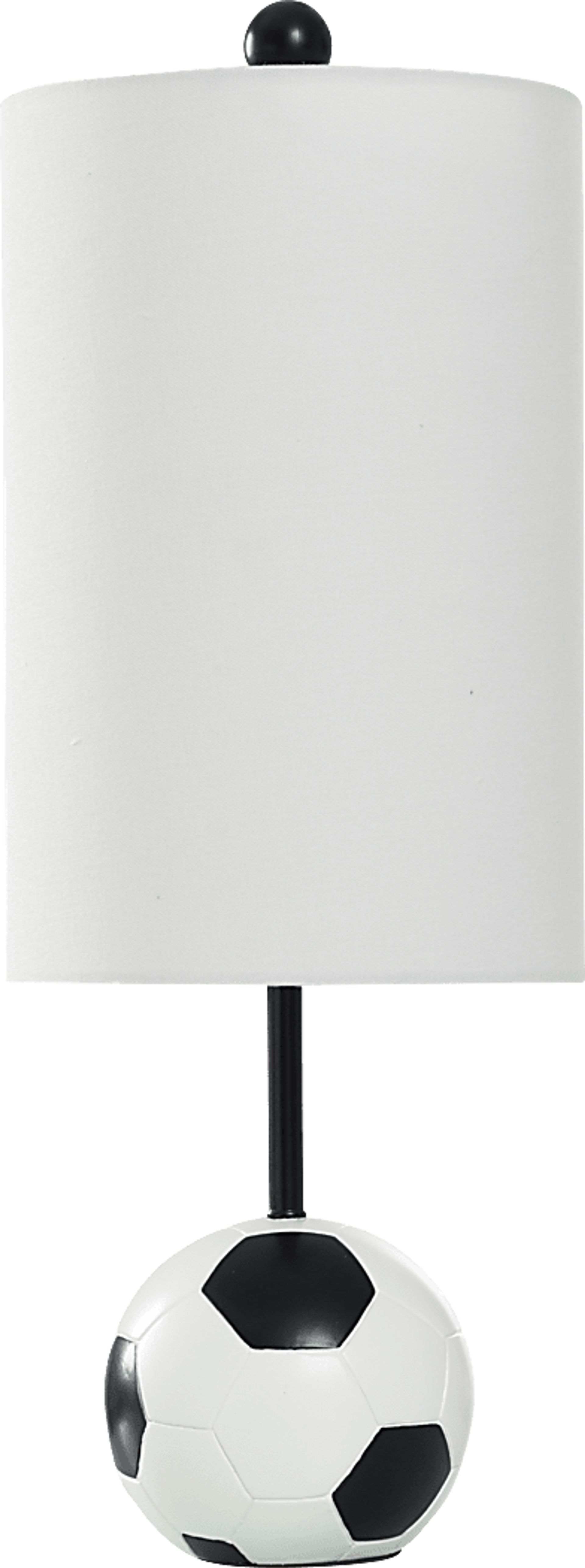 Kids Champions Decor White Soccer Ball Table Lamp - Image 1