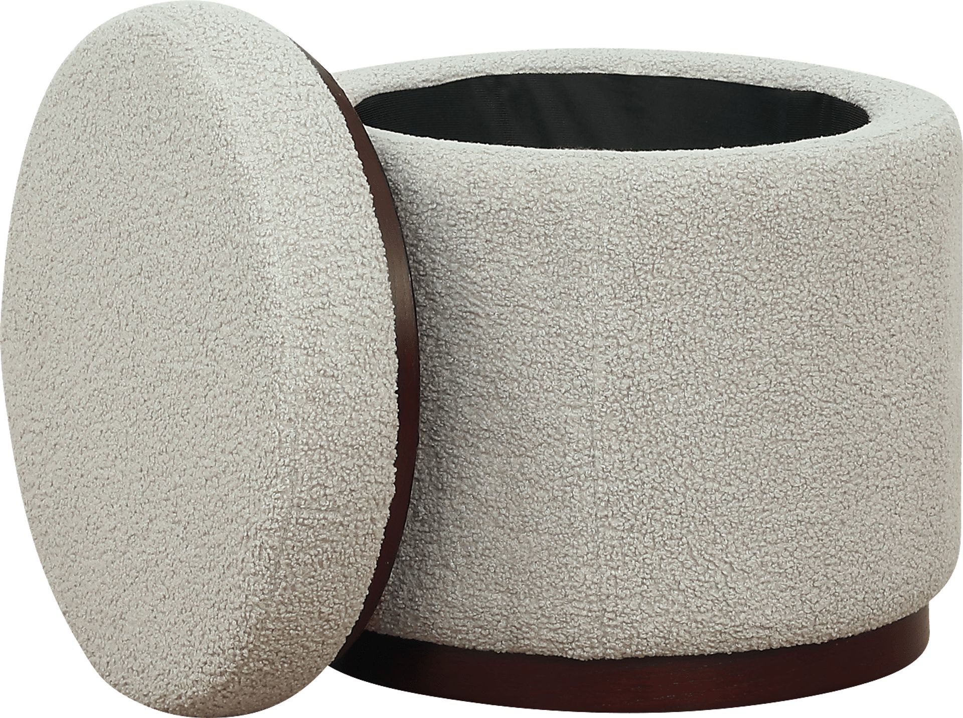 Kids Charleston Light Gray Storage Ottoman - Image 2