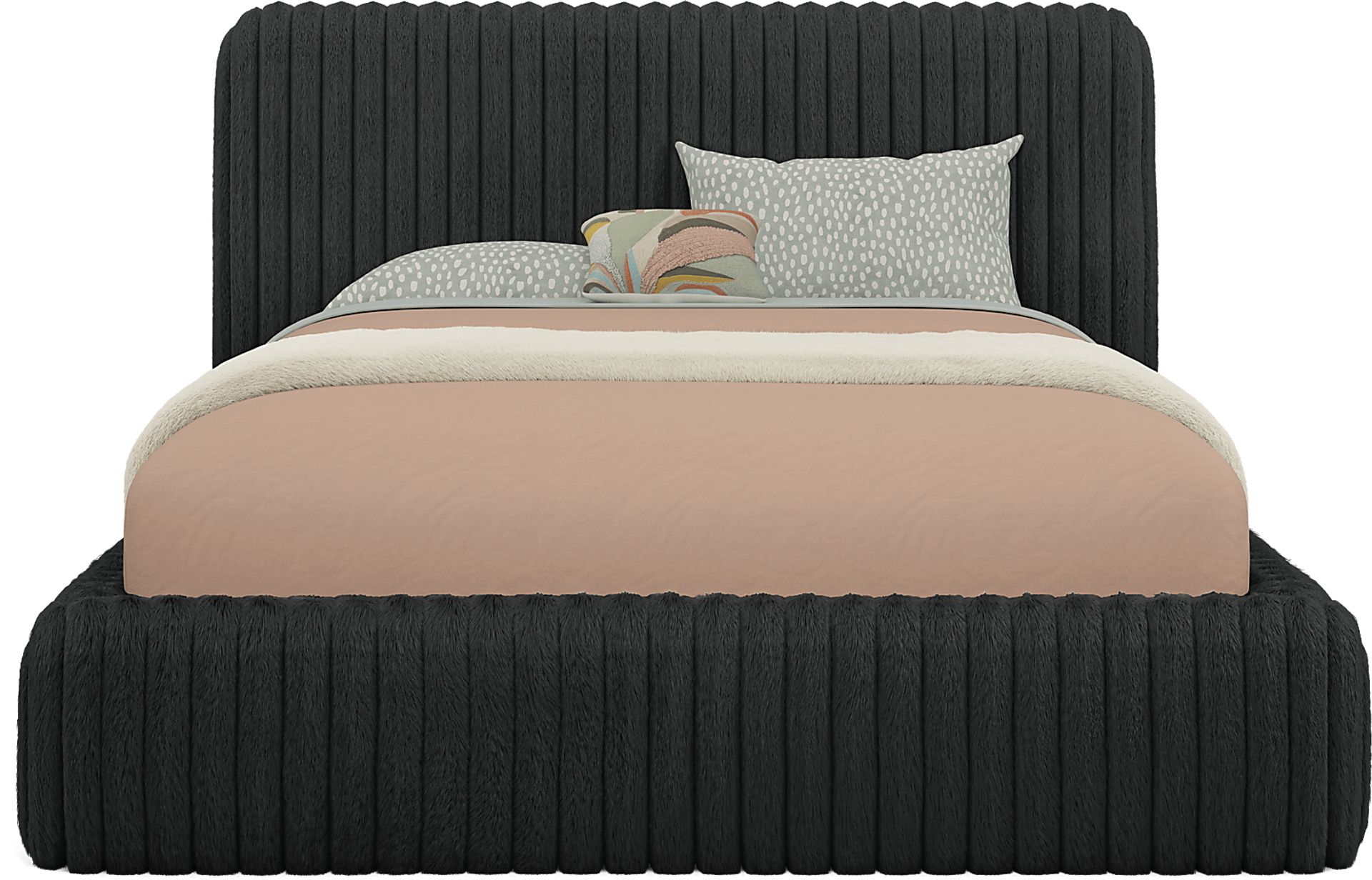 Kids Charlize Black Full Upholstered Bed - Image 2