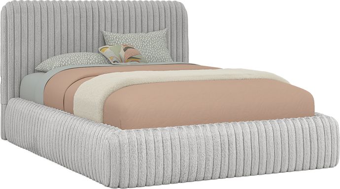 Kids Charlize Light Gray Full Upholstered Bed
