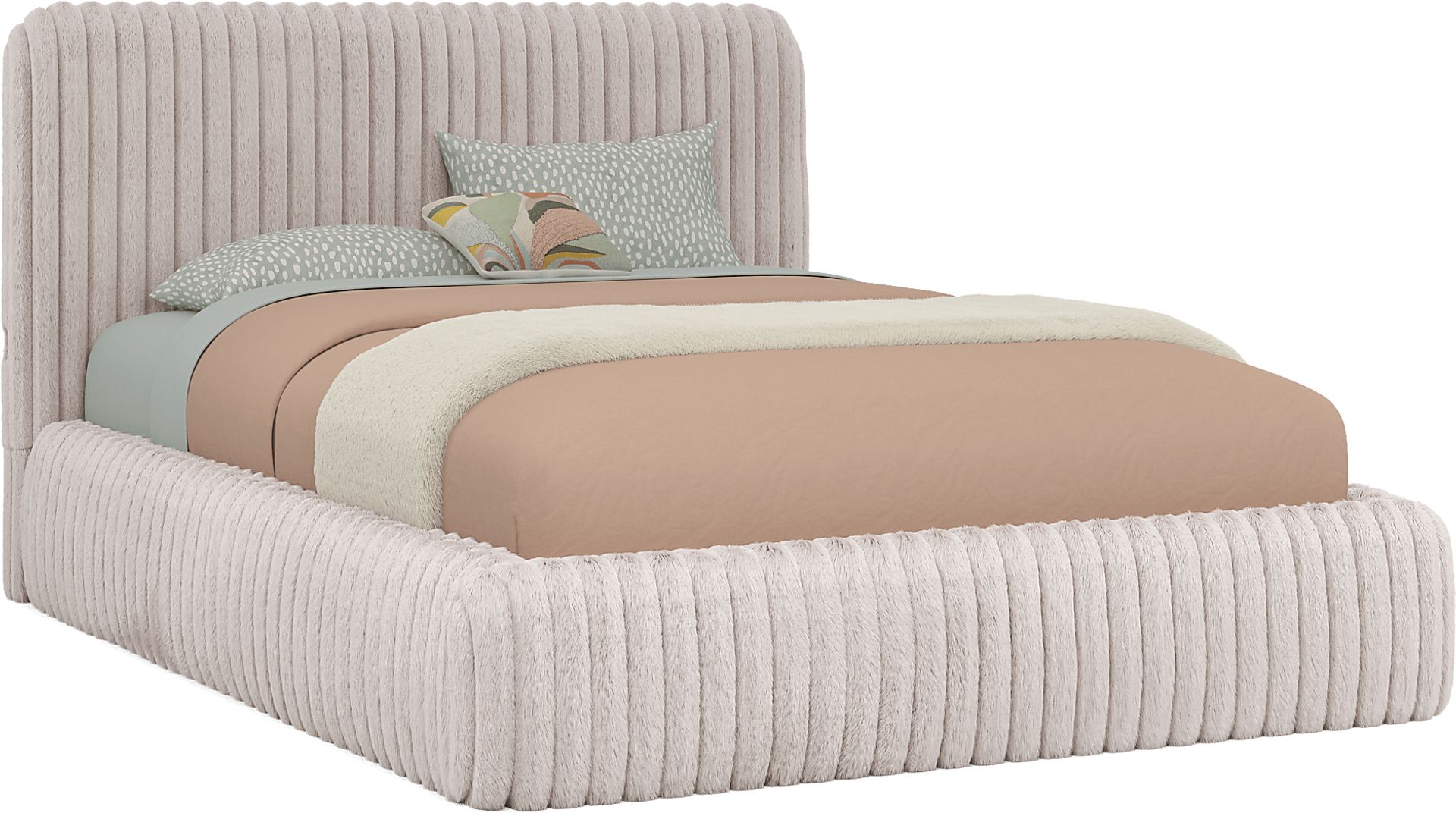 Kids Charlize Pink Full Upholstered Bed - Image 1