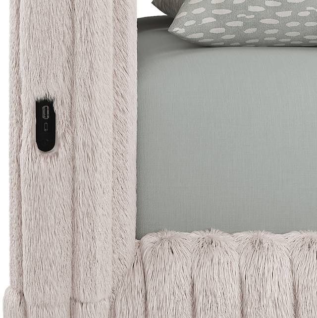 Kids Charlize Pink Twin Upholstered Bed - Thumbnail - Image 4