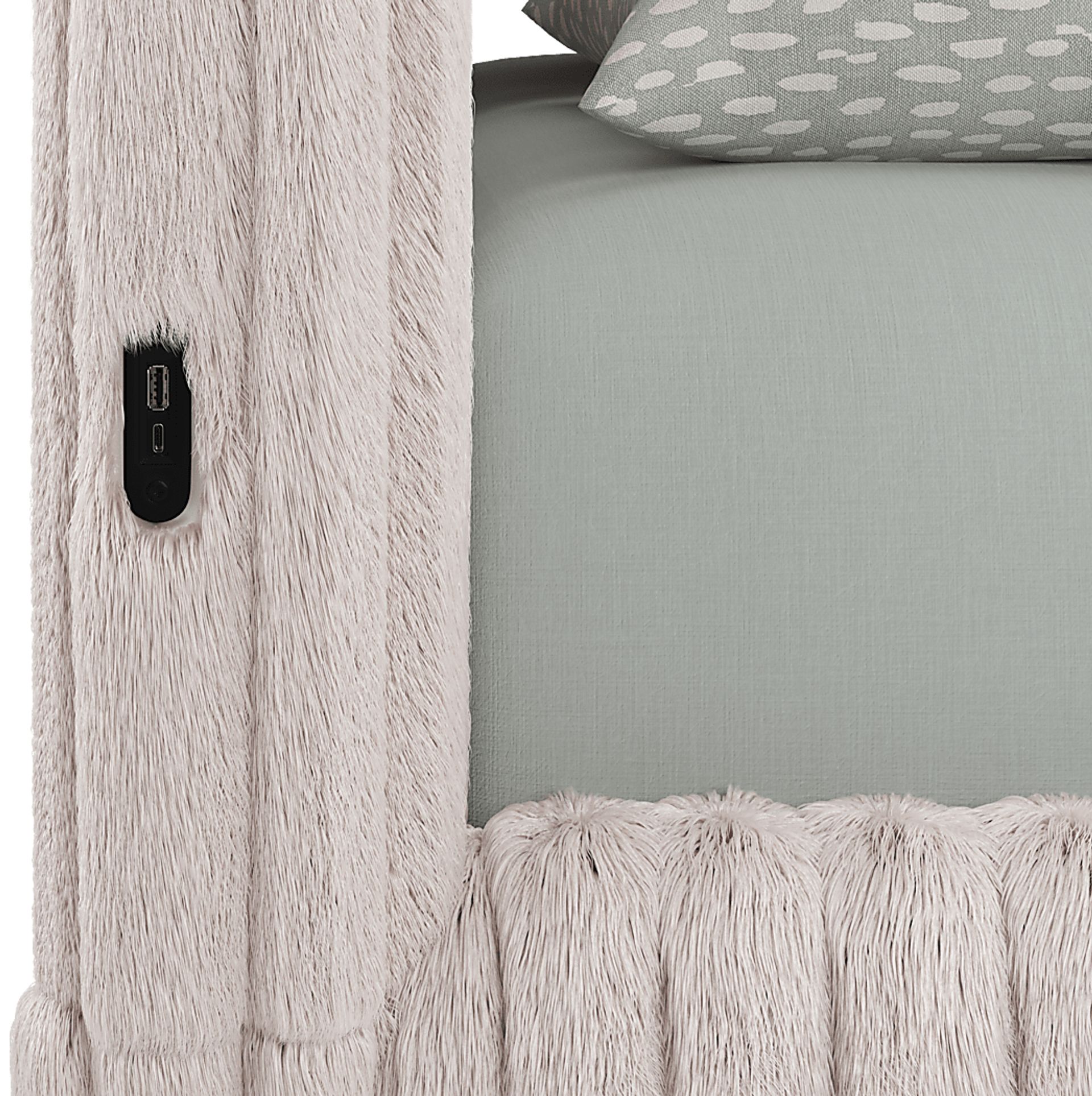 Kids Charlize Pink Twin Upholstered Bed - Image 4