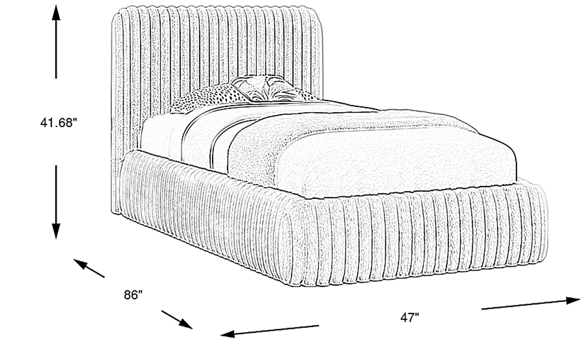 Dimension Image. Please refer to the Dimension Tab on this page for dimension details.