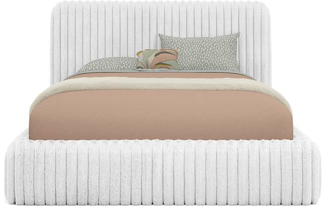 Kids Charlize White Full Upholstered Bed - Thumbnail - Image 2