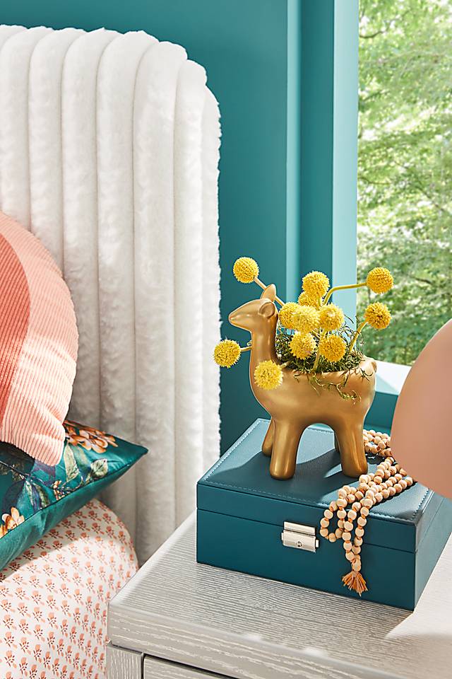 Kids Charlize White Full Upholstered Bed - Thumbnail - Image 3
