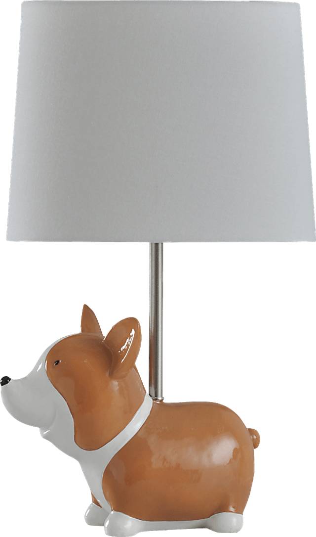 Kids Charming Corgi Beige Lamp - Thumbnail - Image 1
