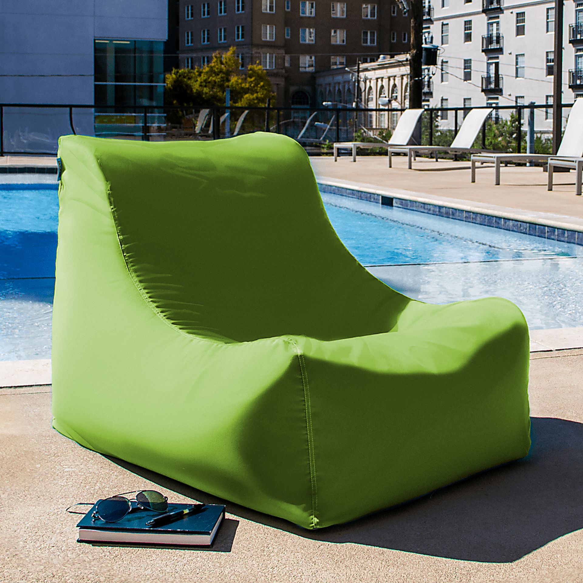 Kids Chatty Garden Green Indoor/Outdoor Bean Bag Chair - Image 2