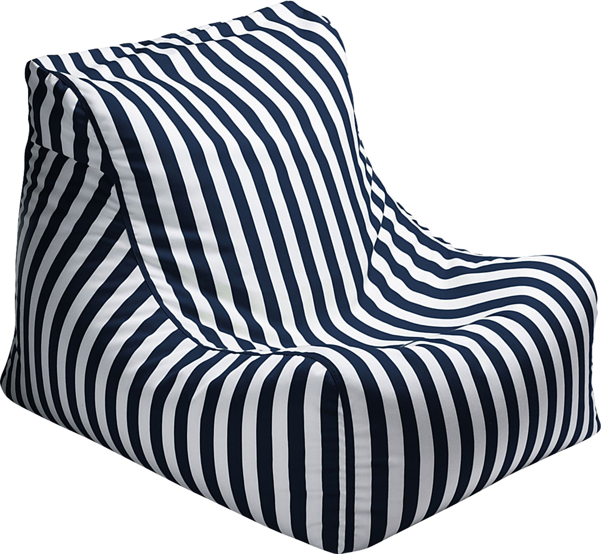 Kids Chatty Garden Navy/White Indoor/Outdoor Bean Bag Chair - Image 1