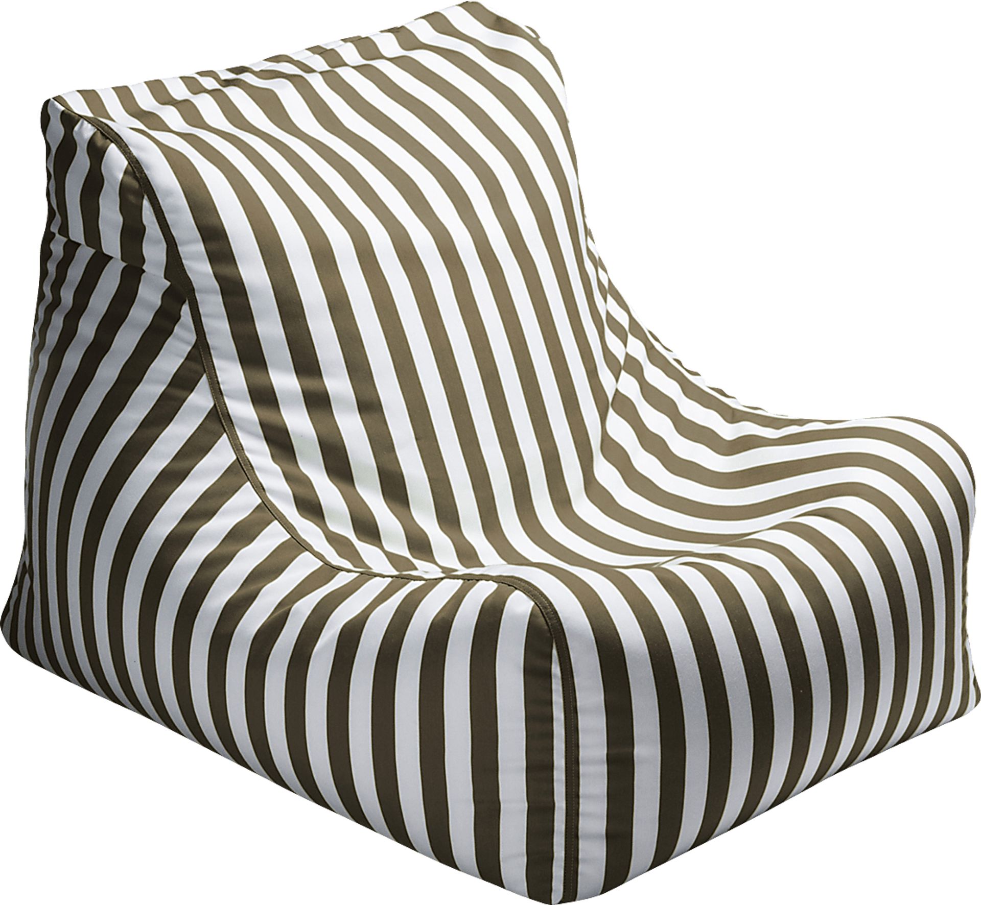 Kids Chatty Garden Taupe/White Indoor/Outdoor Bean Bag Chair - Image 1
