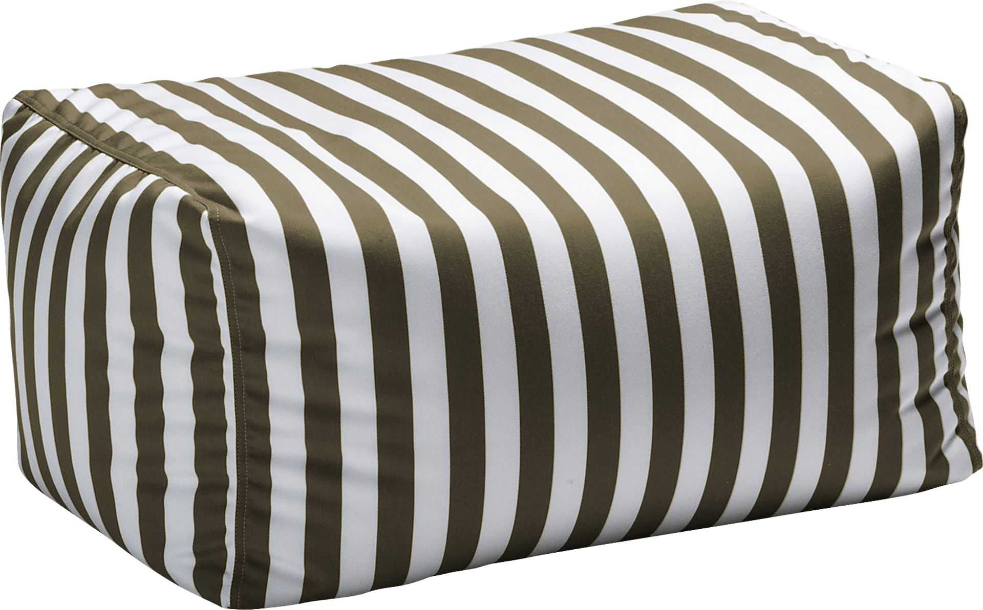 Kids Chatty Garden Taupe/White Indoor/Outdoor Ottoman - Image 1