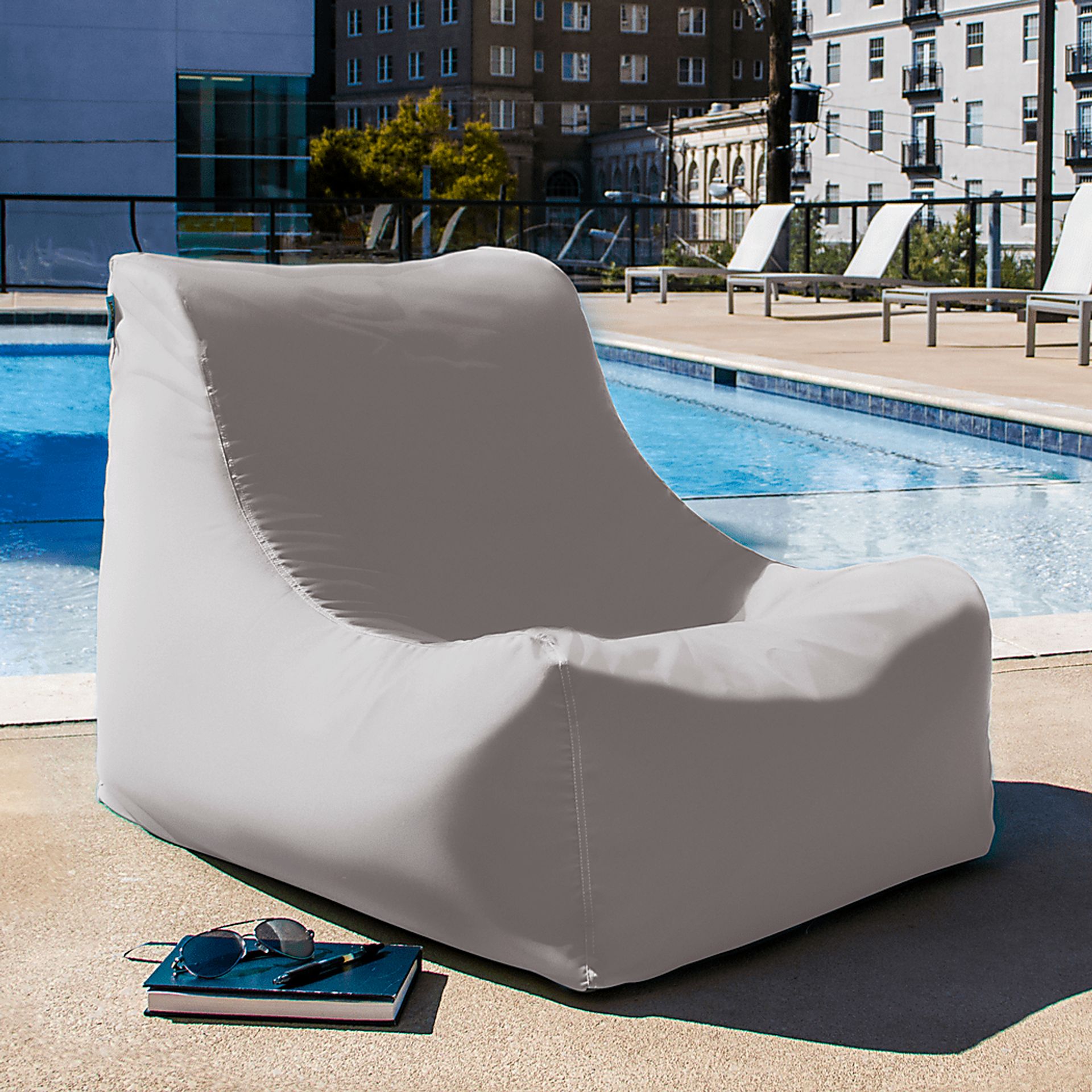 Kids Chatty Garden White Indoor/Outdoor Bean Bag Chair - Image 2