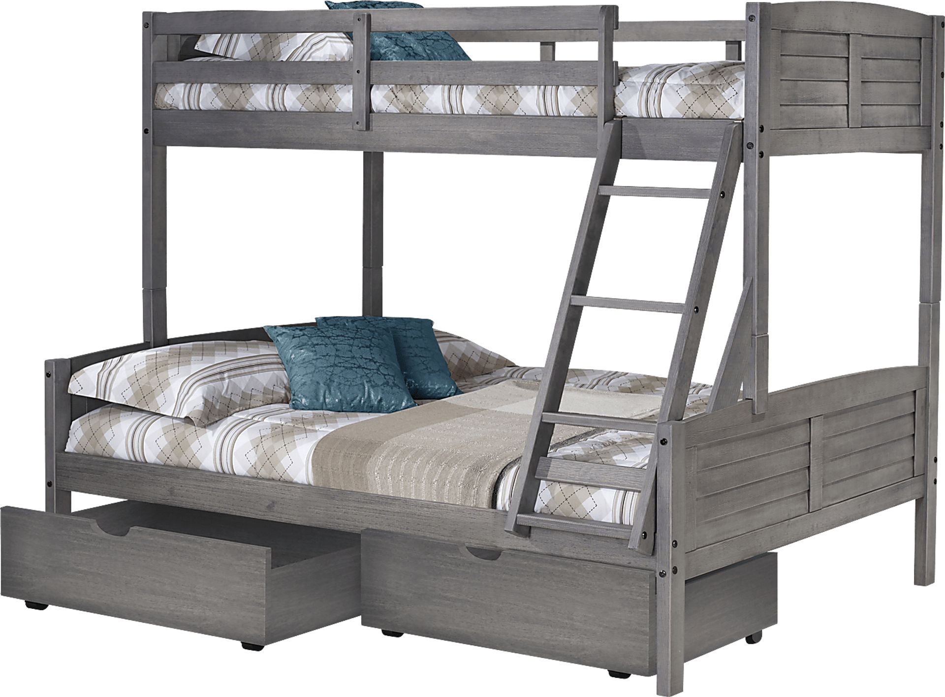 Kids Chemot Gray Twin/Full Bunk Bed - Image 1