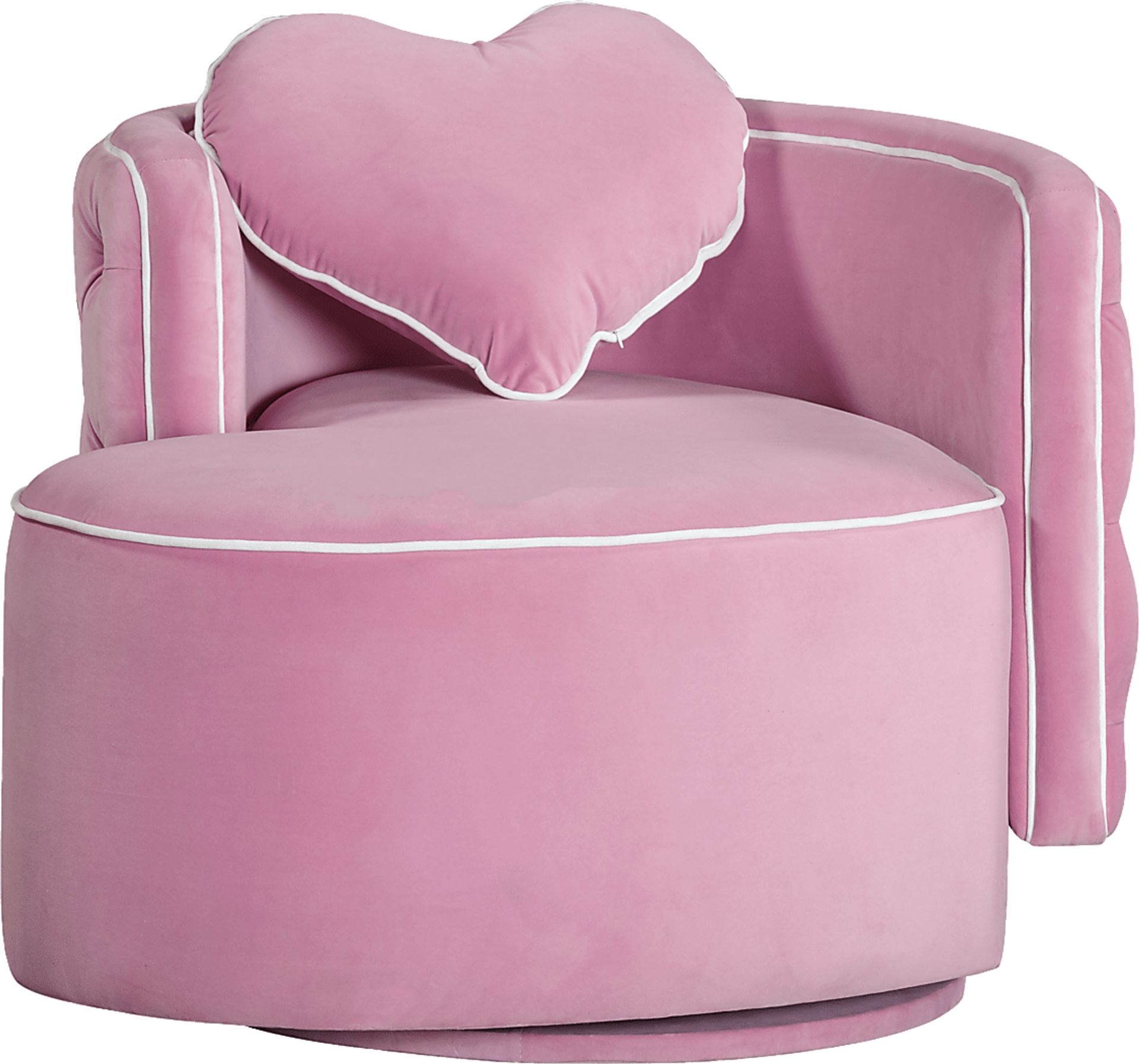 Kids Cherie Pink Heart Swivel Chair - Image 2