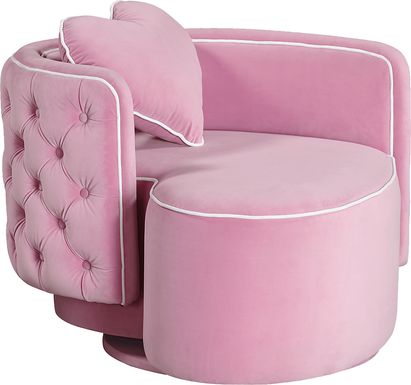 Kids Cherie Pink Heart Swivel Chair
