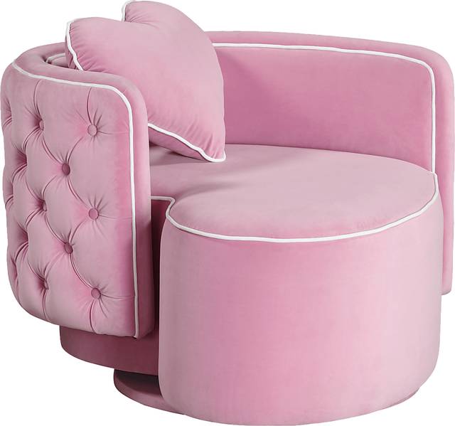 Kids Cherie Pink Heart Swivel Chair - Thumbnail - Image 1