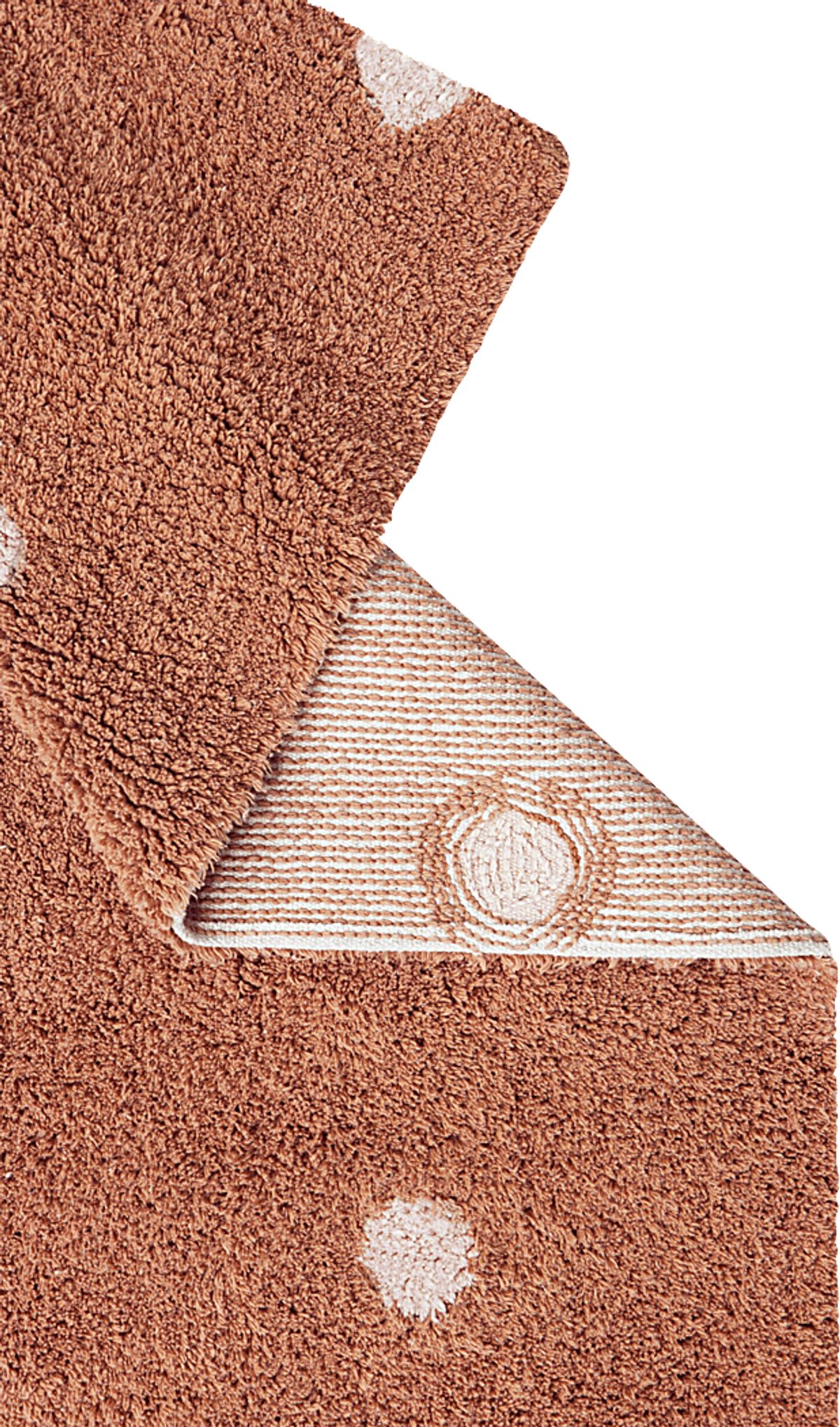 Mini Dot Chestnut Brown Rug | Rooms to Go