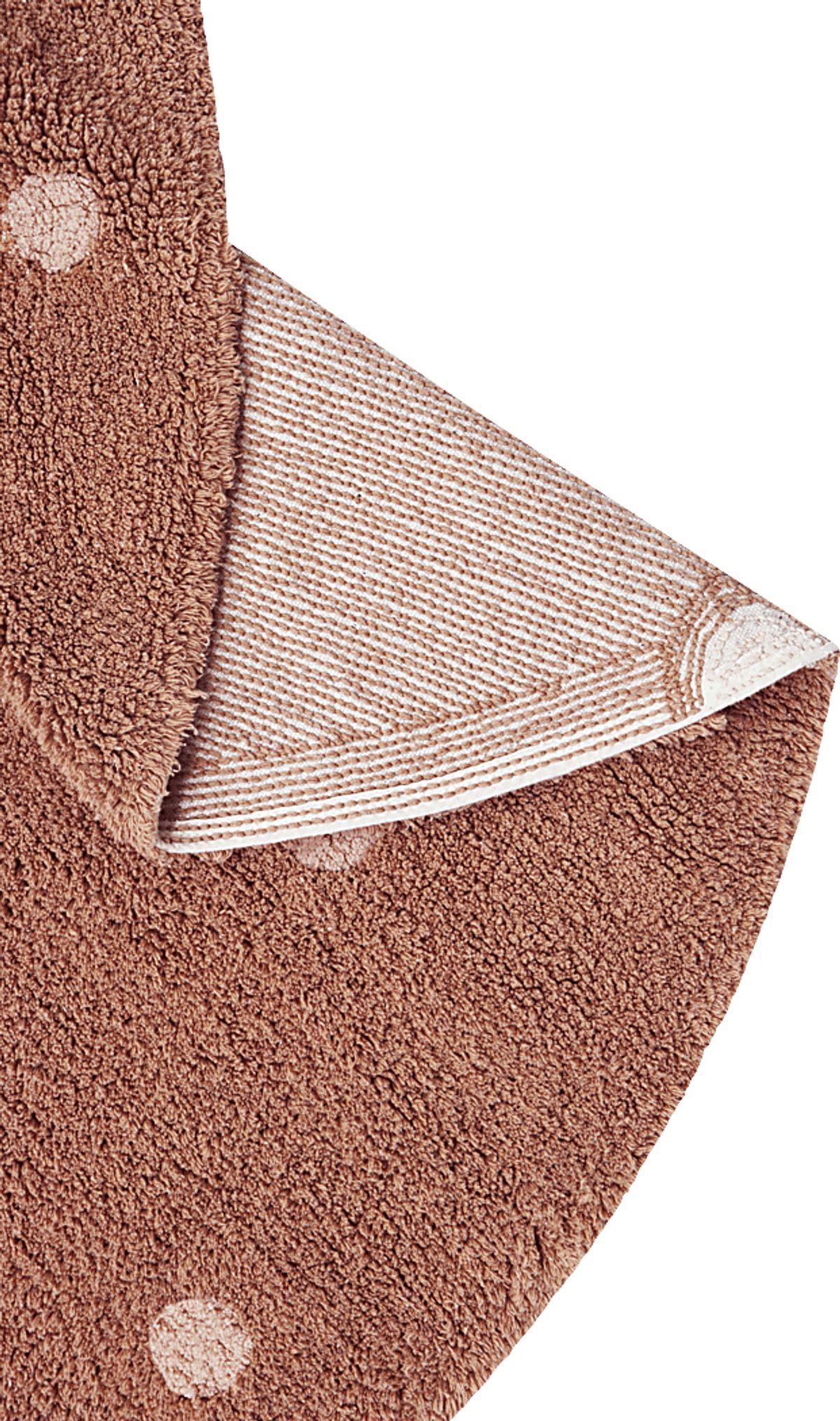 Round Dot Chestnut Brown Rug | Rooms to Go
