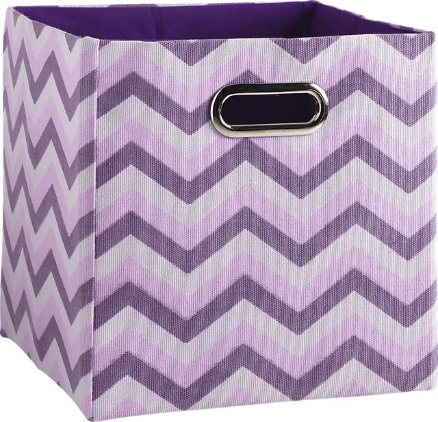 Kids Chevron Vision Blue and Purple Square Storage Bin - Thumbnail - Image 1