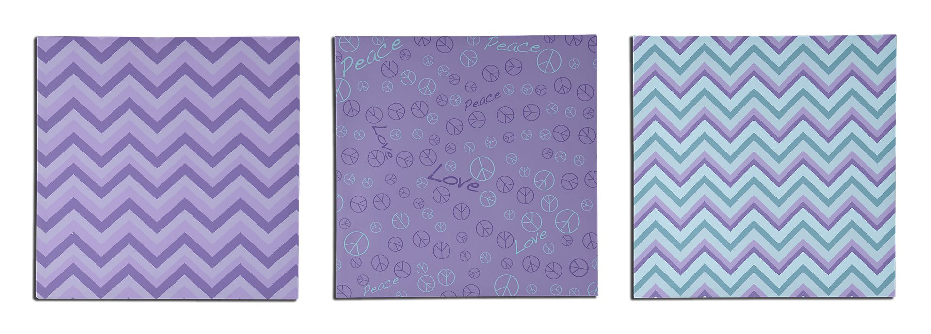 Kids Chevron Vision Purple Wall Art - Image 1