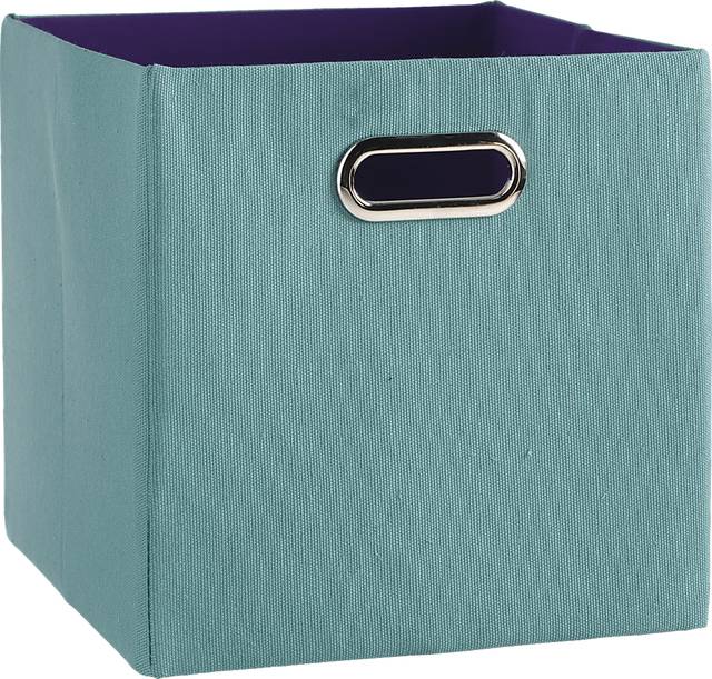 Kids Chevron Vision Solid Square Blue Storage Bin - Thumbnail - Image 1