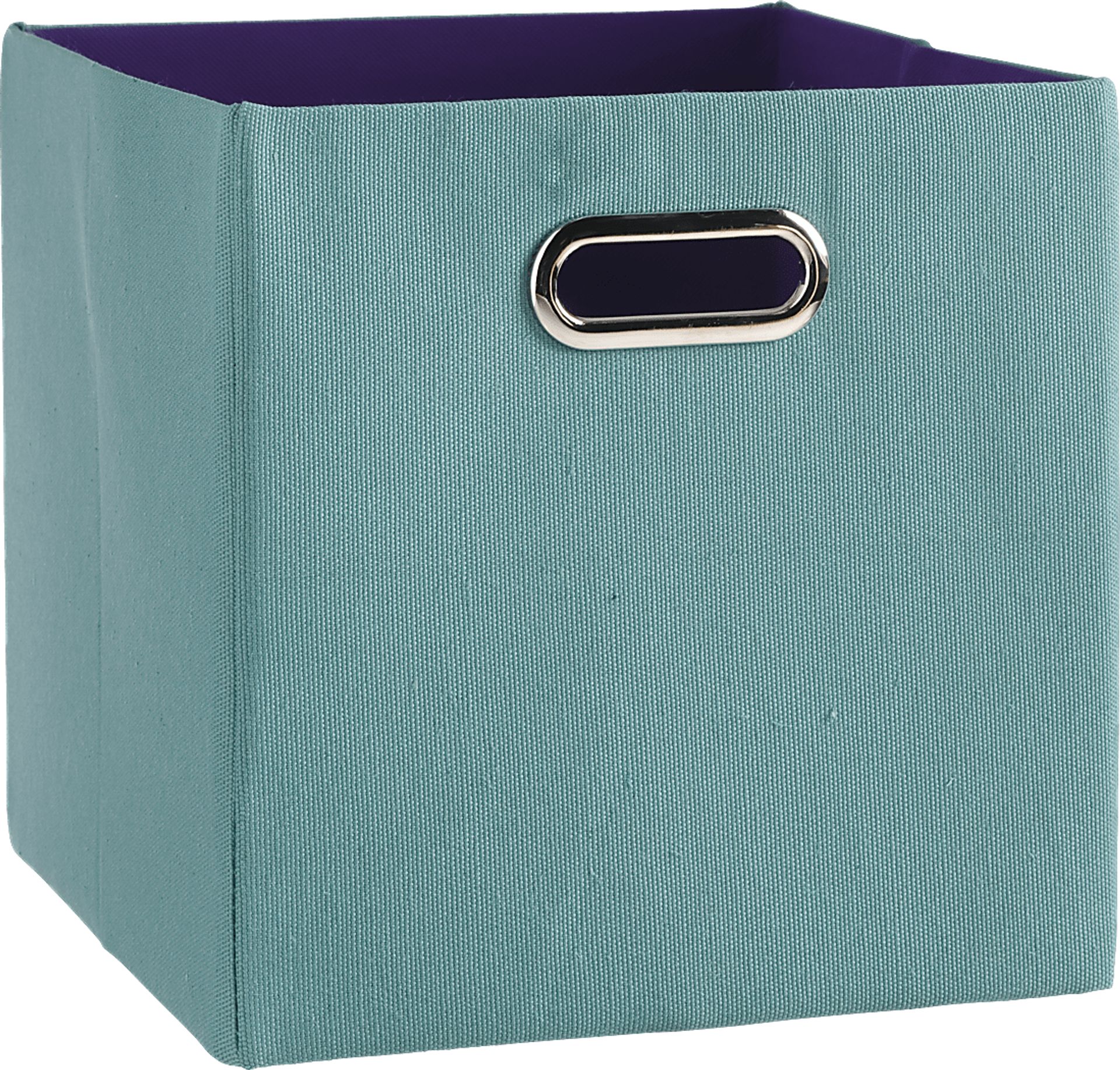 Kids Chevron Vision Solid Square Blue Storage Bin - Image 1