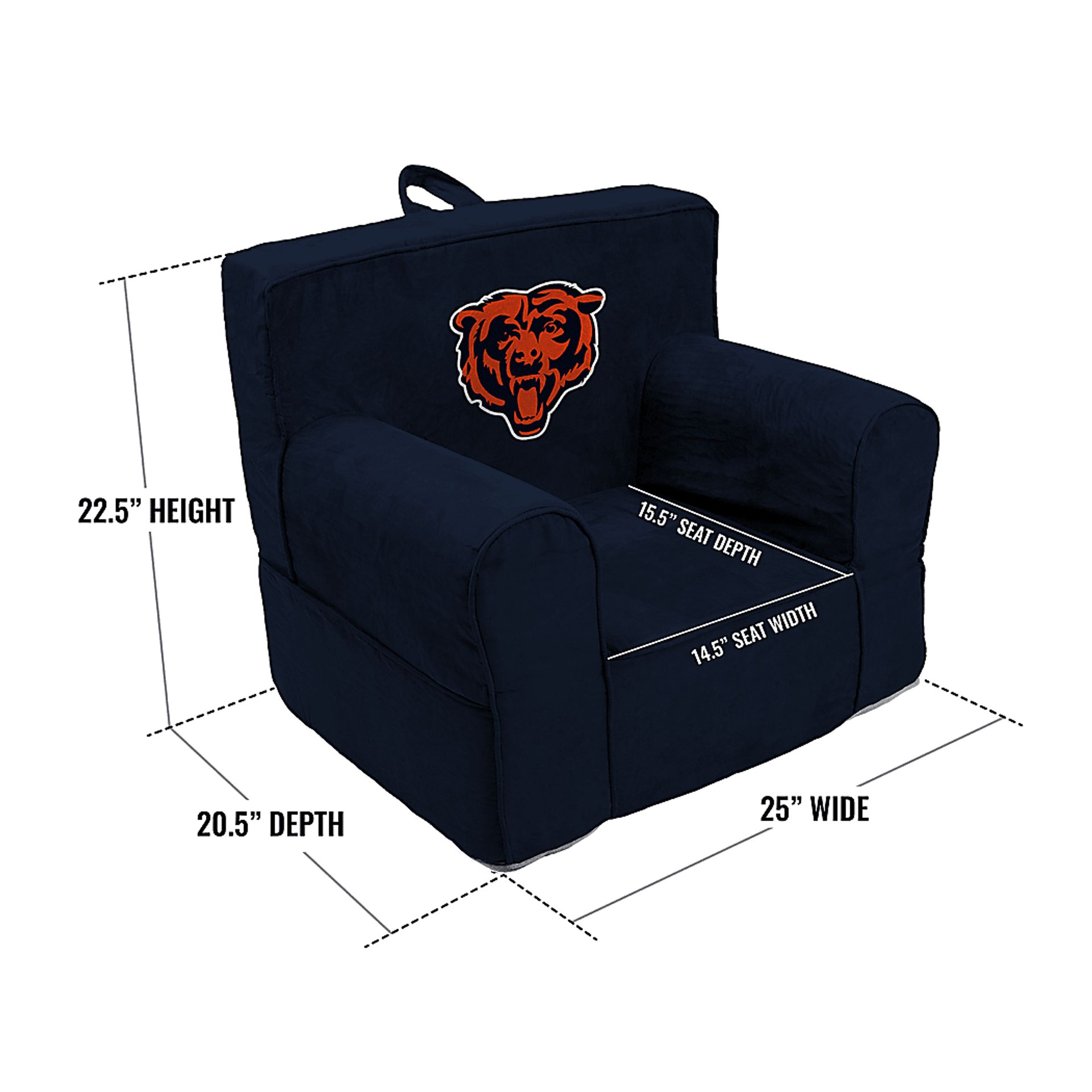 Kids Chicago Bears Navy Chair - Image 5