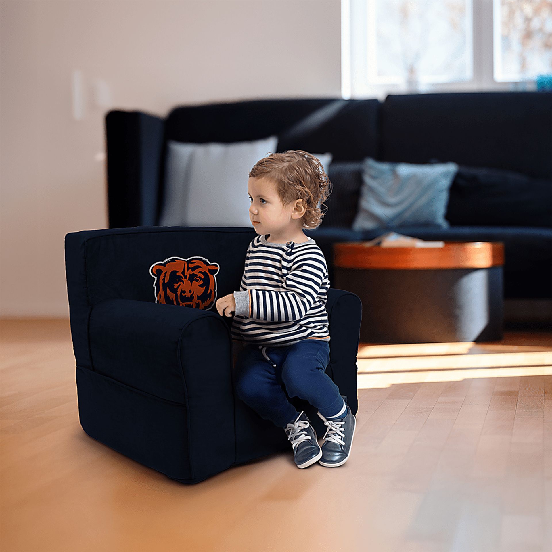Kids Chicago Bears Navy Chair - Image 6