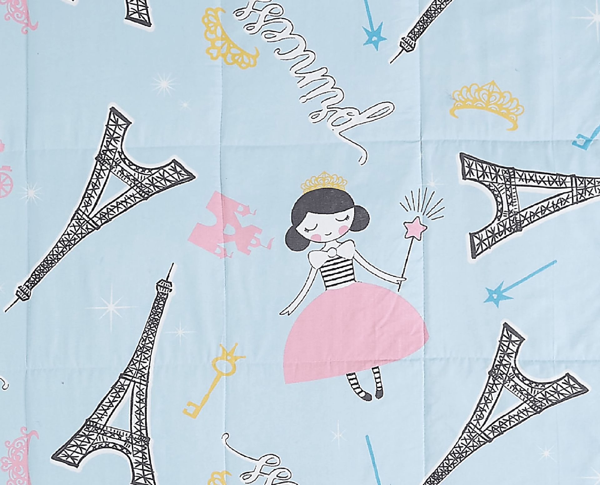 Kids Chique Parisian Blue 4 Pc Full Comforter Set - Image 3