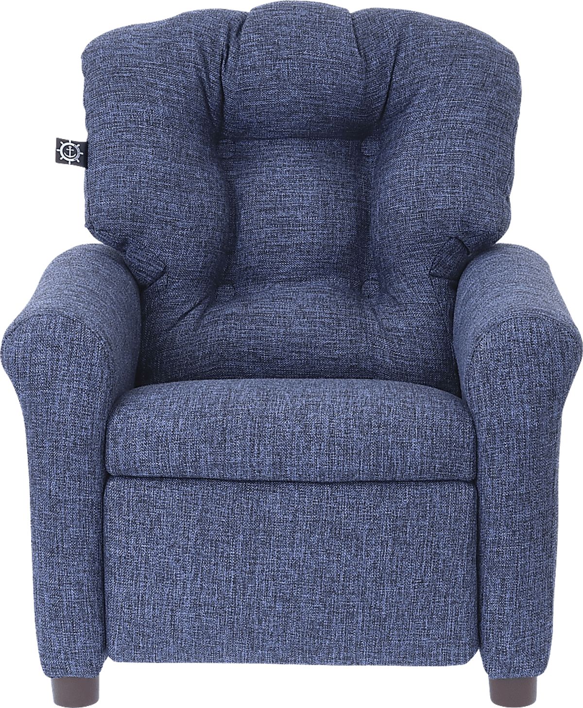 Cinro Blue Polypropylene Fabric Recliner | Rooms to Go