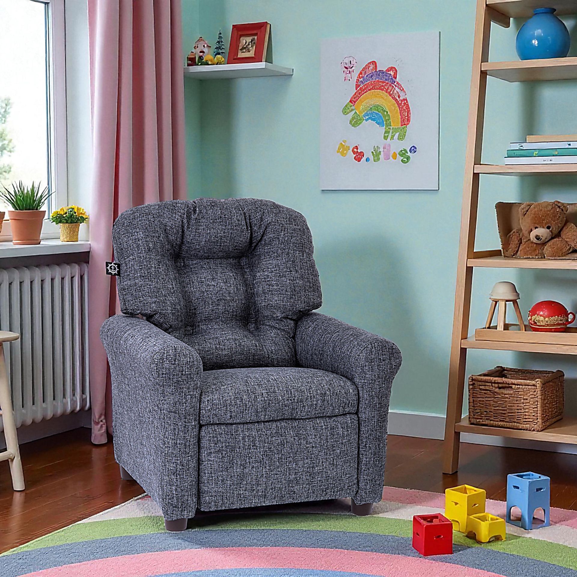 Kids Cinro Gray Recliner - Image 2