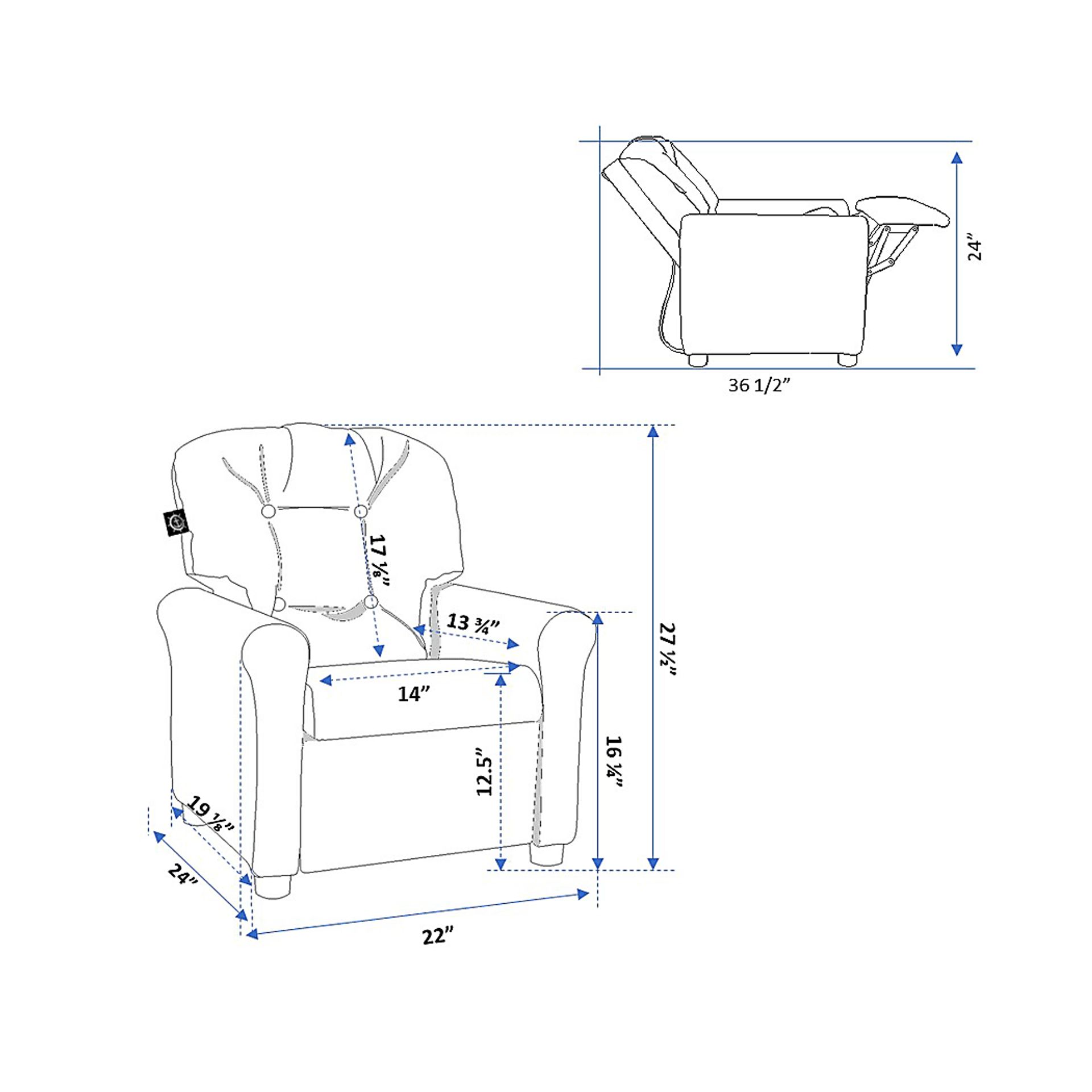 Kids Cinro Gray Recliner - Image 6