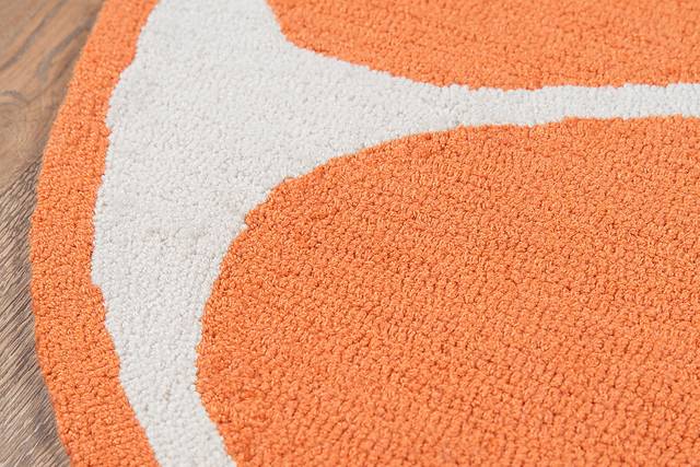 Kids Citrus Love Orange 36 In. Round Rug - Thumbnail - Image 2