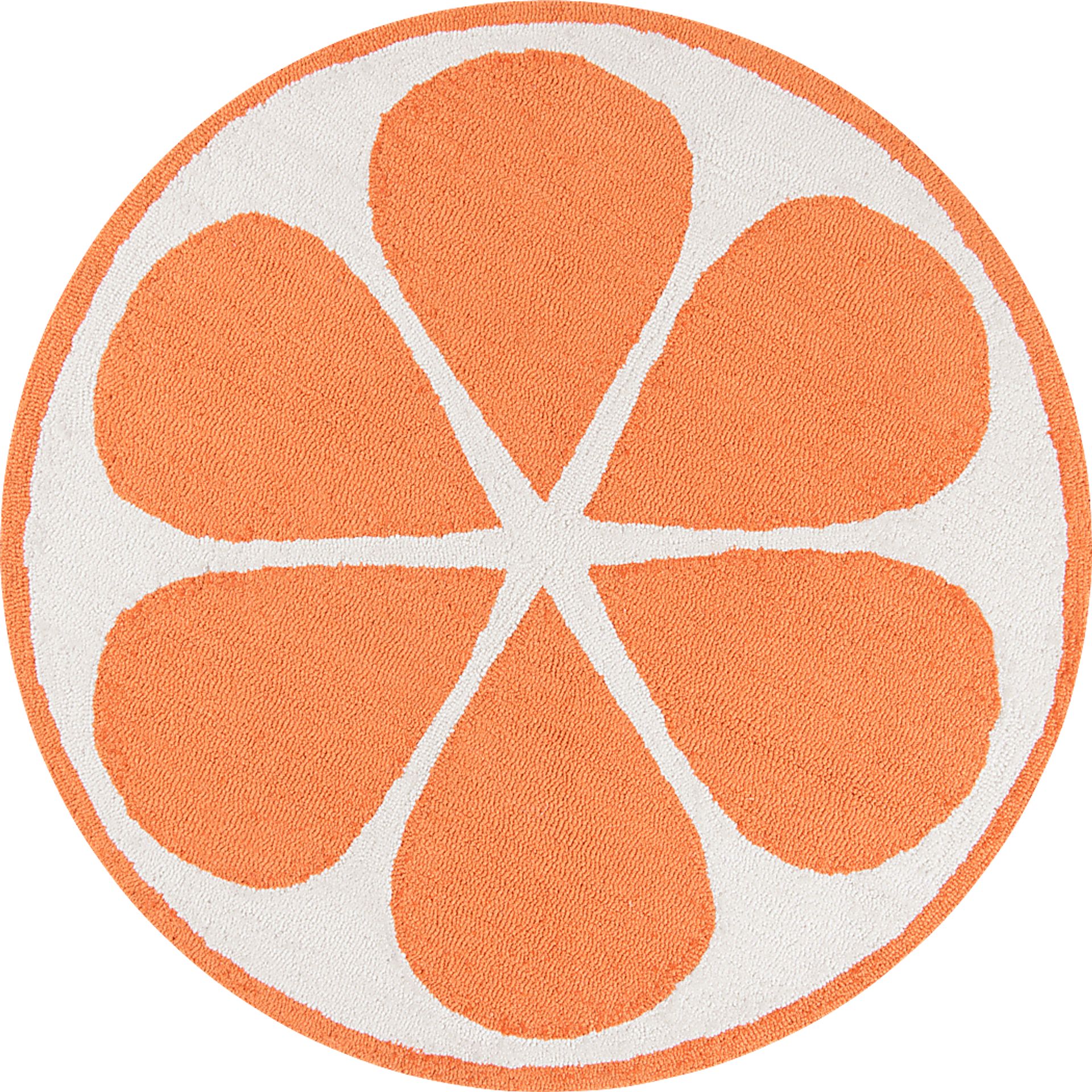 Kids Citrus Love Orange 36 In. Round Rug - Image 1