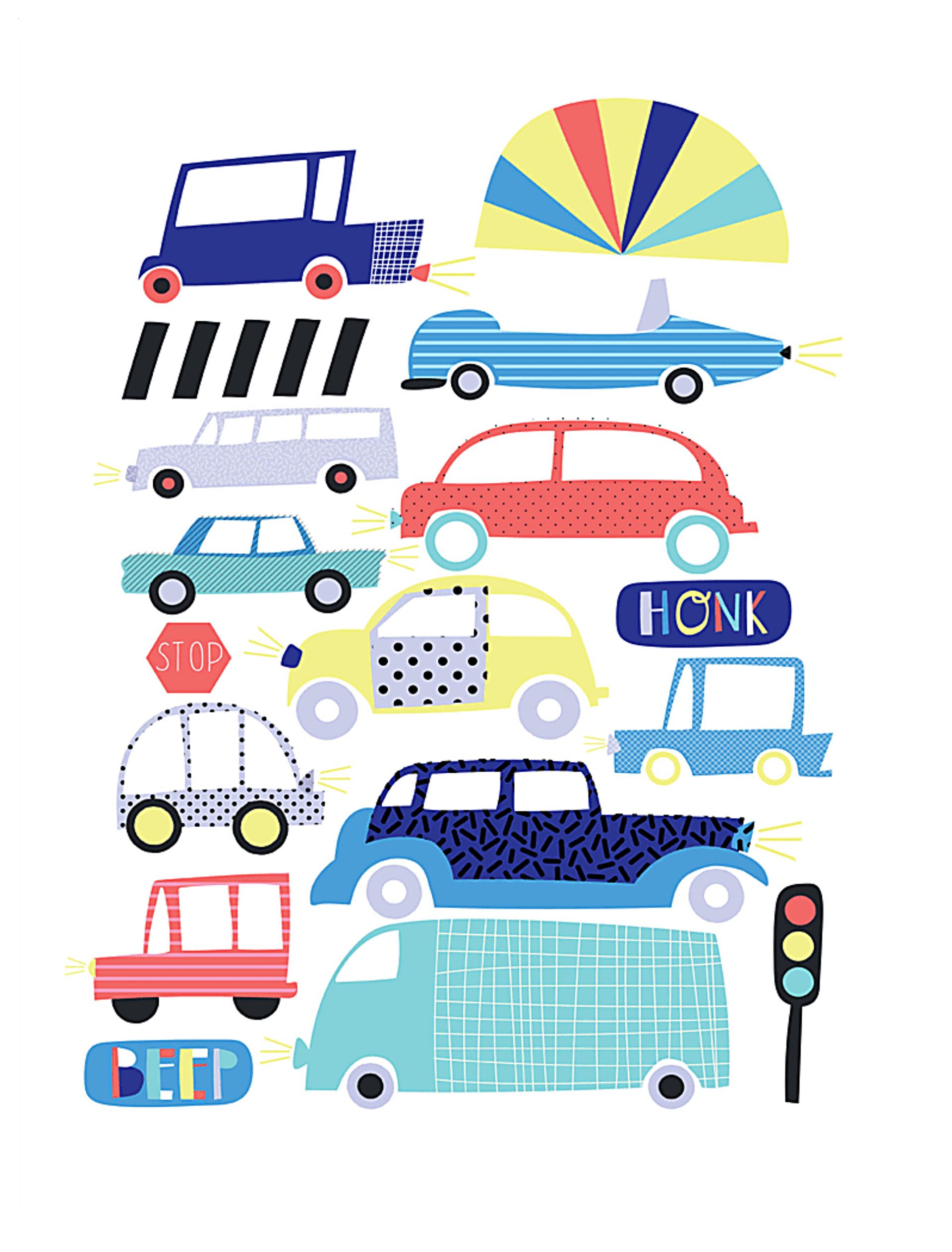 Kids City Gridlock White Artwork - Image 1